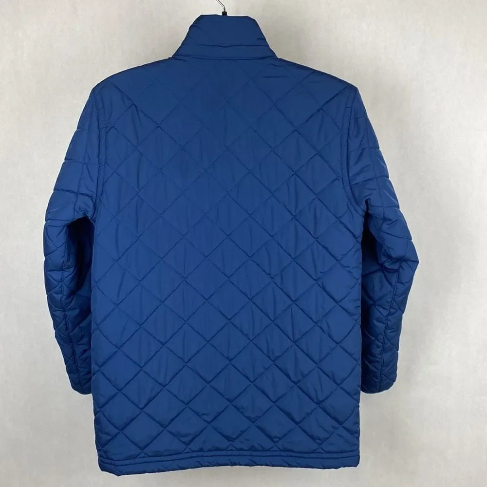 GapKids Coat Jacket Size XL 12 Blue Quilted Long Pockets